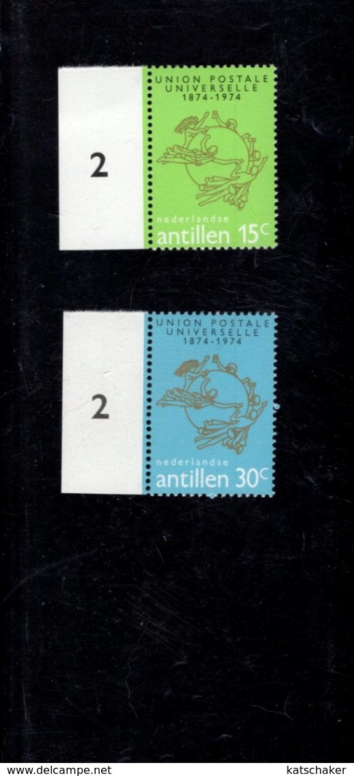 1974 SCOTT 364 365 POSTFRIS MINT NEVER HINGED EINWANDFREI (XX) UPU CENTENAIRE - Antilles