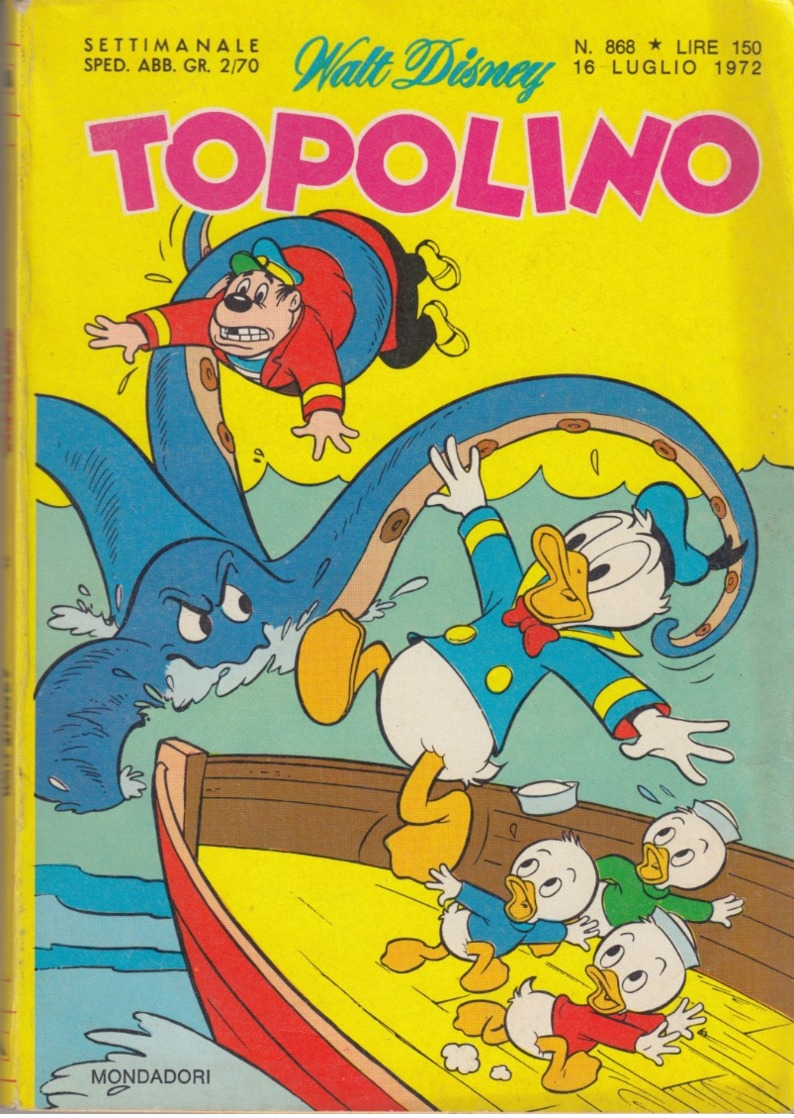 DISNEY - ALBUM TOPOLINO N°868-16 Luglio 1972 - GIOCHI INTONSI NON SVOLTI - BOLLINI PUNTI - BELLO!!! - Disney