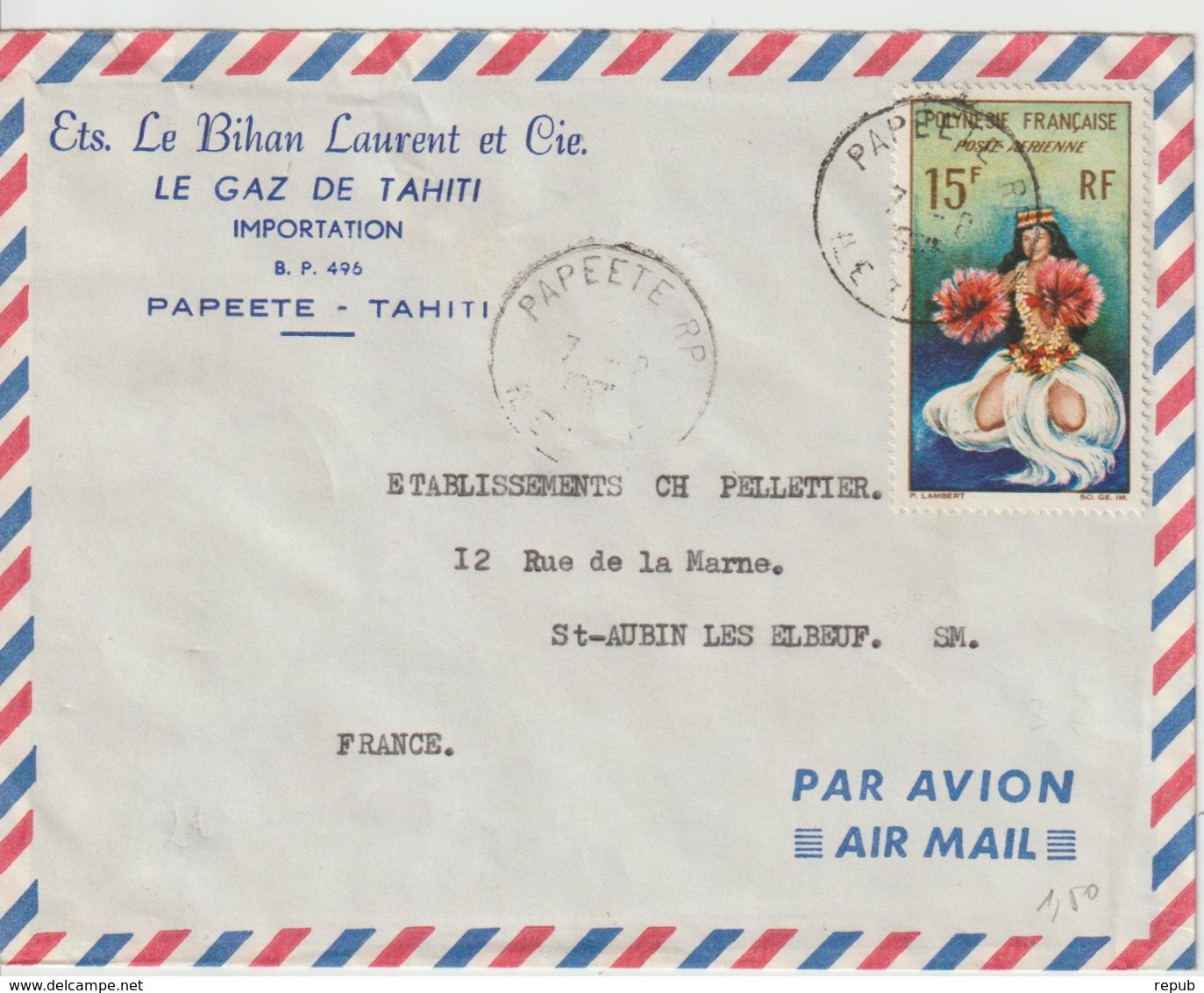 Lettre Polynésie 1965 Pour La France - Covers & Documents