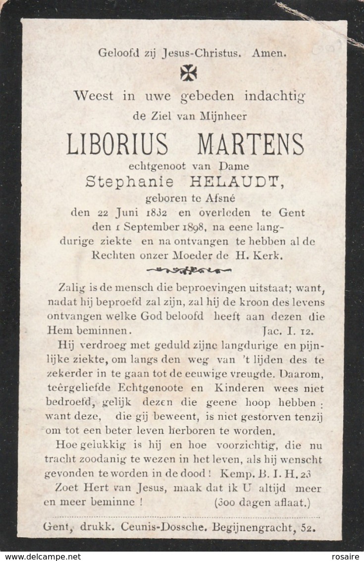 Liborius Martens-afsné 1832-gent 1898 - Devotion Images