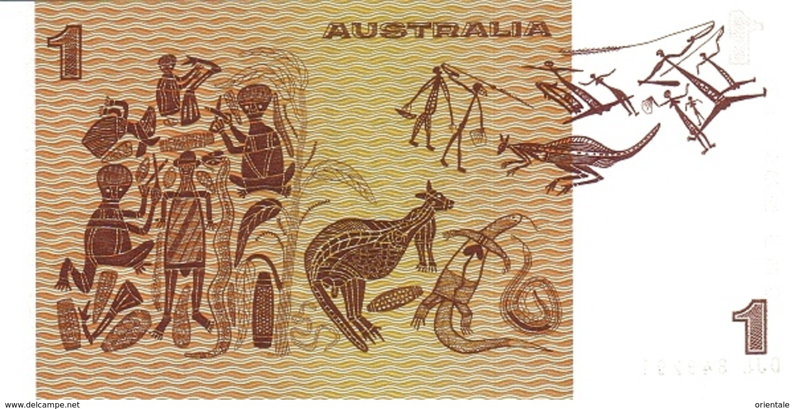 AUSTRALIA P. 42d 1 D 1983 AUNC - 1974-94 Australia Reserve Bank (paper Notes)