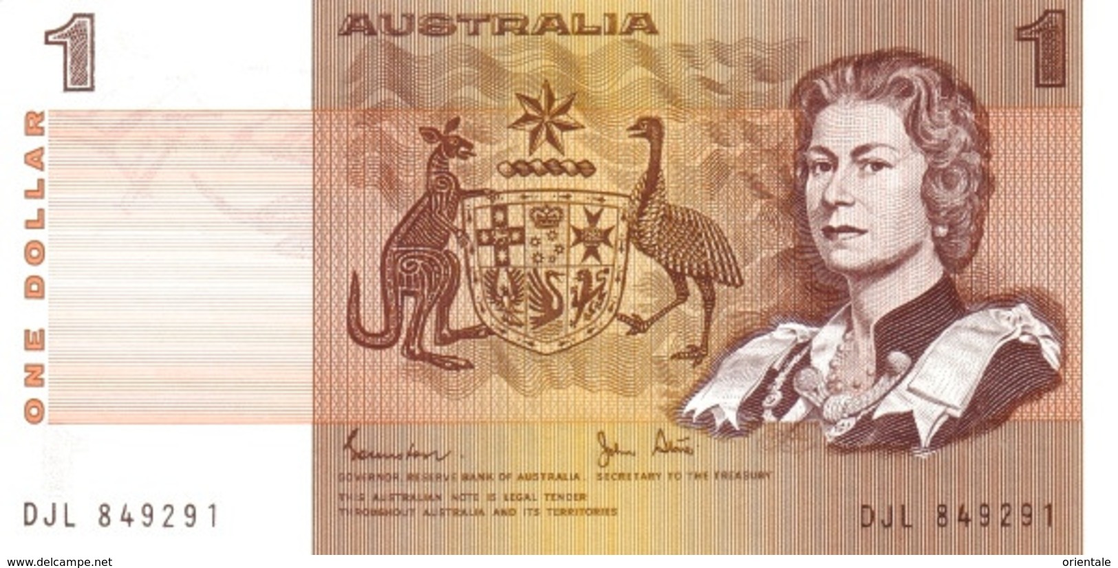 AUSTRALIA P. 42d 1 D 1983 AUNC - 1974-94 Australia Reserve Bank (papier)