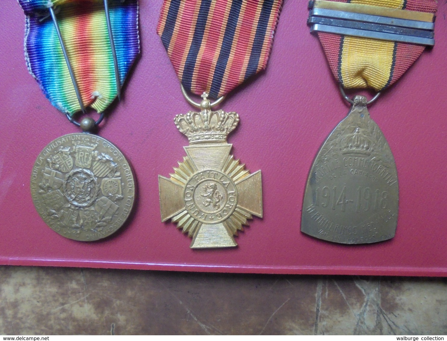 BEAU LOT DECORATIONS 1914-1918 DONT MEDAILLE DE L'YSER