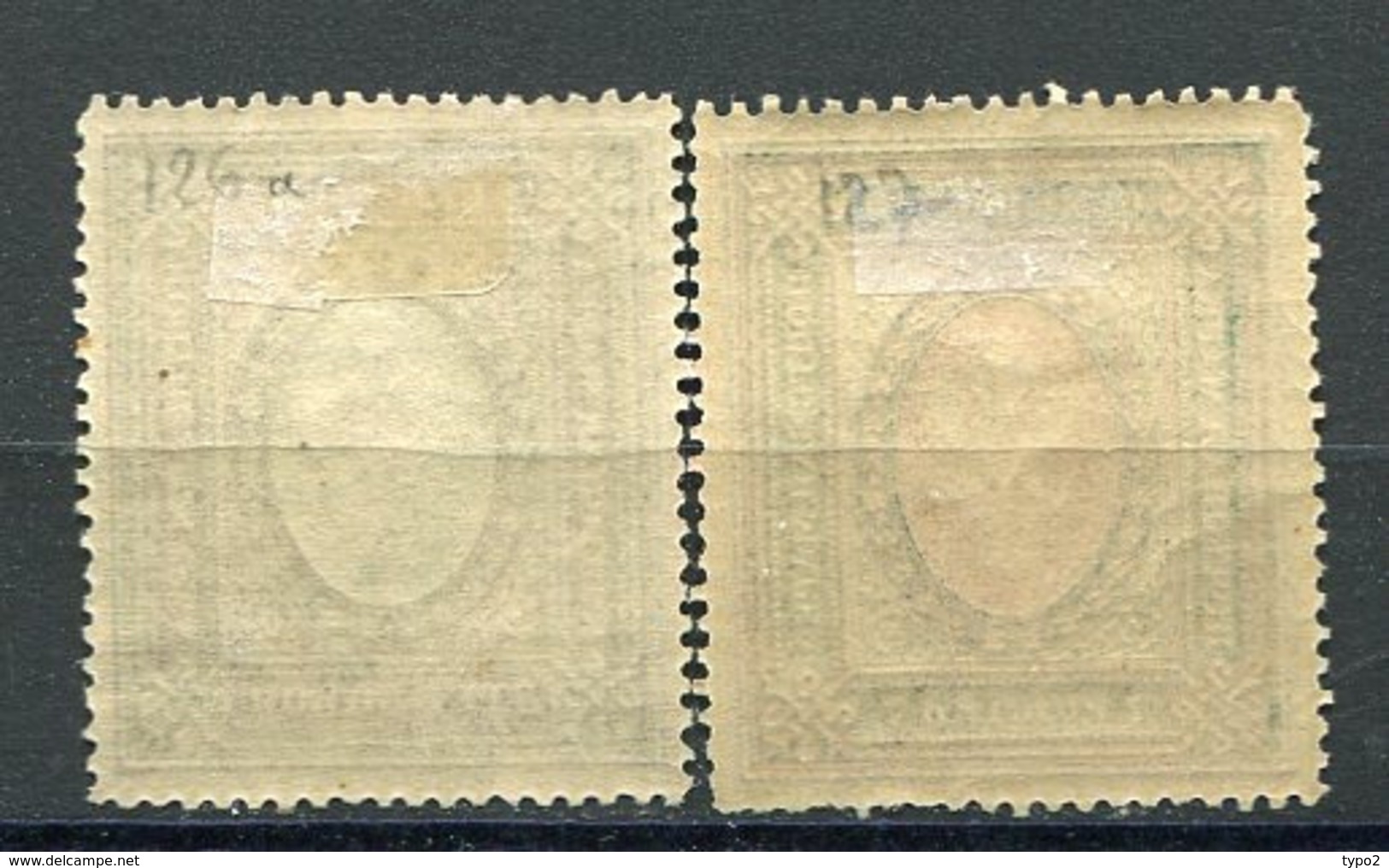 RUSSIE - Yv N° 126,127  *  3,5r, 7r  Dent 13 1/2 Cote  2,2 Euro  BE 2 Scans - Neufs