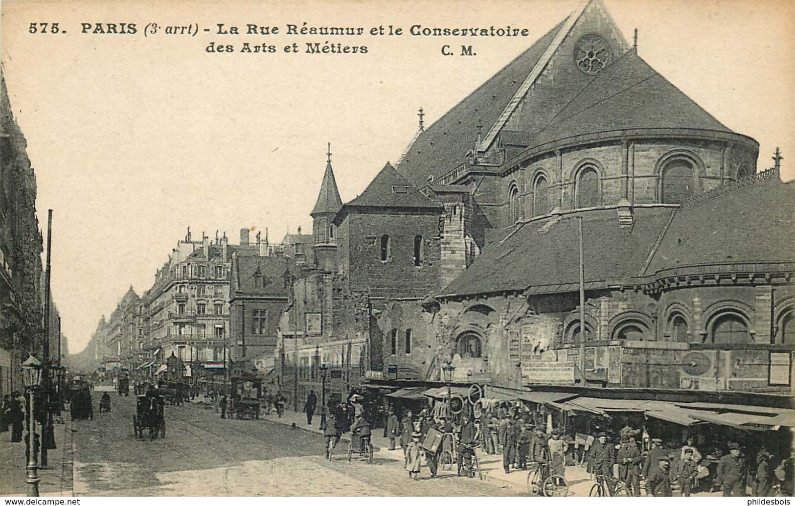 PARIS  3eme Arrondissement   La Rue Réaumur Et Le Conservatoire - Paris (03)