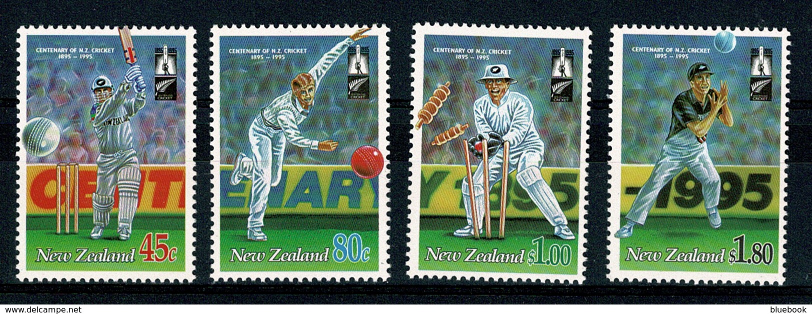 Ref 1328 - 1994 New Zealand Stamps - Cricket MNH SG 1850-53 - Sport Theme - Unused Stamps