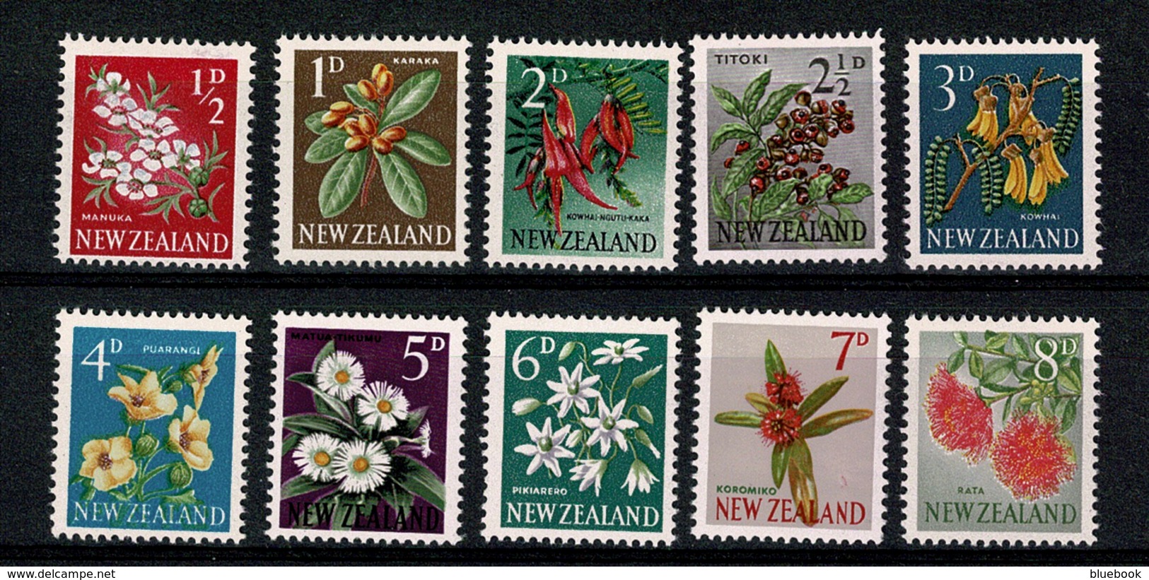 Ref 1328 - 1960 - 1966 New Zealand Definatives Mint Stamps - Ongebruikt