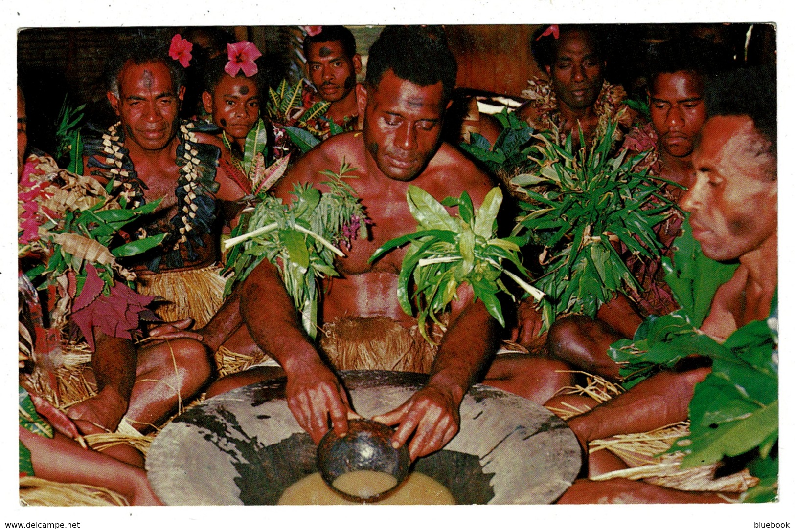 Ref 1328 - Fiji Ethnic Postcard Yaqona Ceremony Nasilai Tropicana Resort - Pacific Islands - Fiji