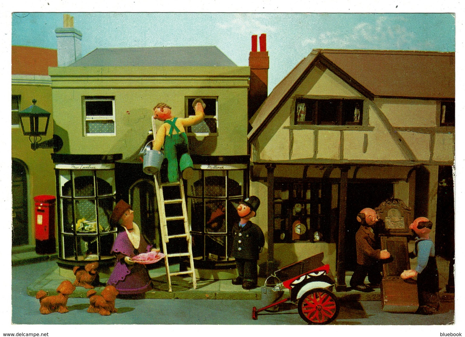 Ref 1328 - Super BBC Postcard - Trumpton Puppets - Activity Outside Miss Lovelace's Shop - Other & Unclassified