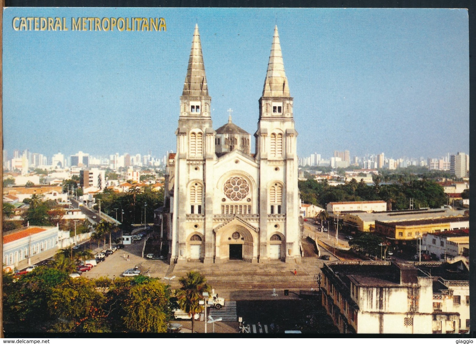 °°° 14042 - BRASIL - FORTALEZA - VISTA AEREA DA CATEDRAL - 2000 With Stamps °°° - Fortaleza