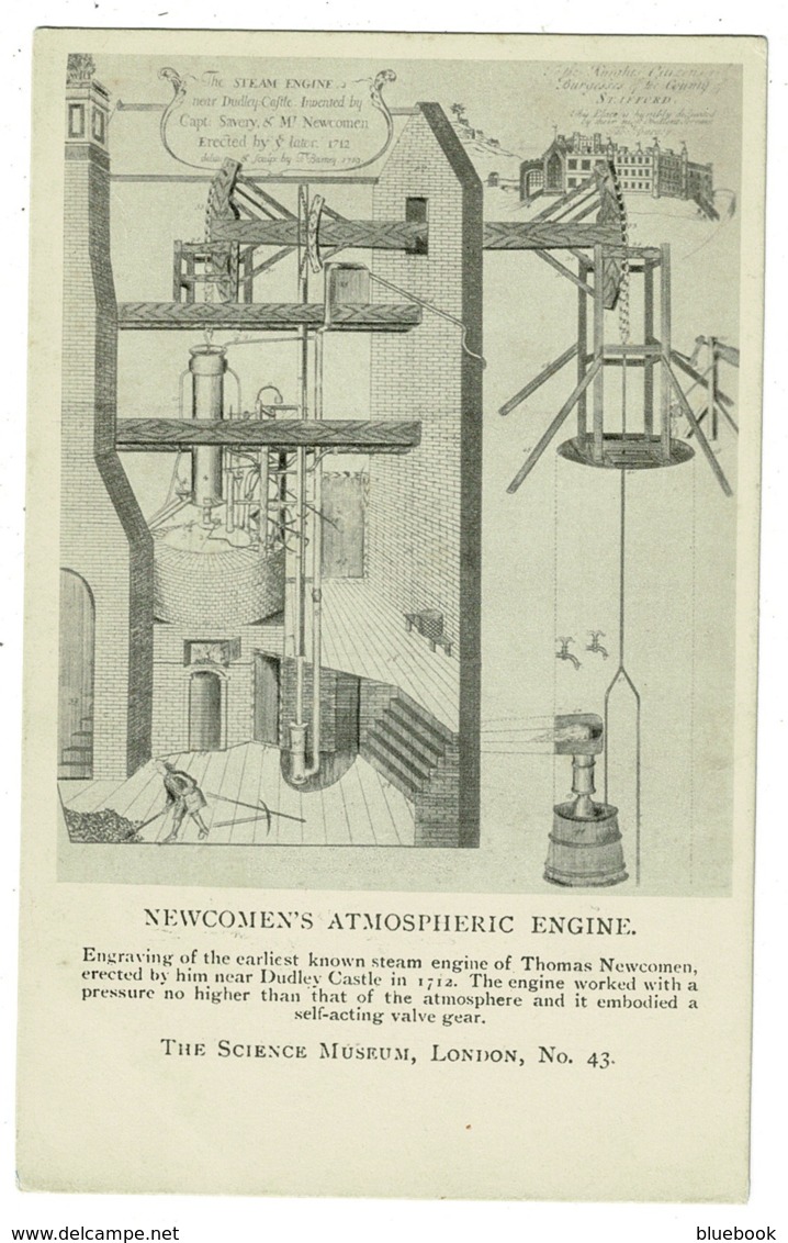 Ref 1331 - Early Postcard - Newcomen's Atmospheric Engine - Dudley Castle 1712 - Science Theme - Other & Unclassified