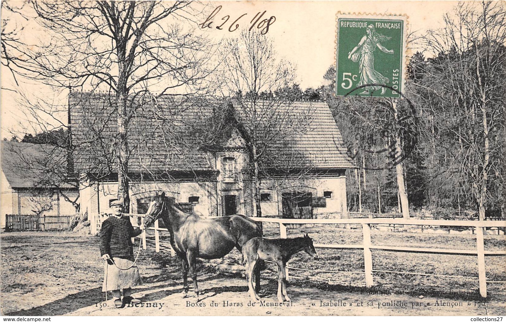 27-BERNAY-BOXES DU HARAS DE MENNEVAL, ISABELLE ET SA POULICHE - Bernay