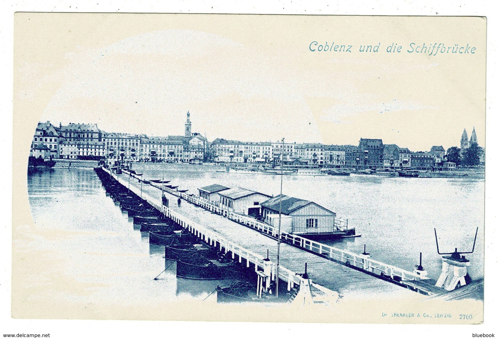 Ref 1331 - Early Postcard - Coblenz Und Die Schiffbrucke - Rhineland-Palatinate Germany - Koblenz