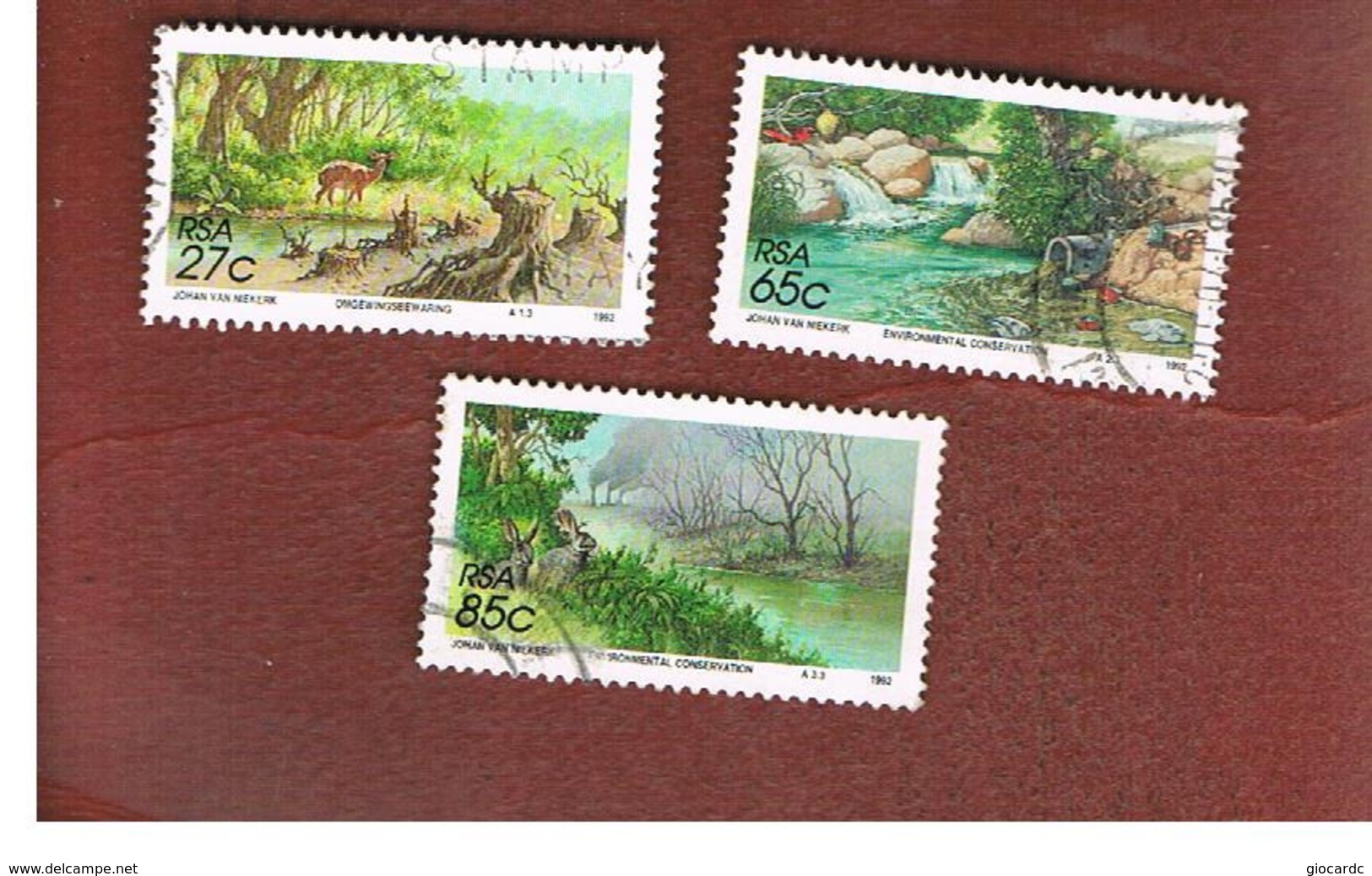 SUD AFRICA (SOUTH AFRICA) - SG 742.744 - 1992   ENVIRONMENT CONSERVATION (COMPLET SET OF 3) - USED - Usati