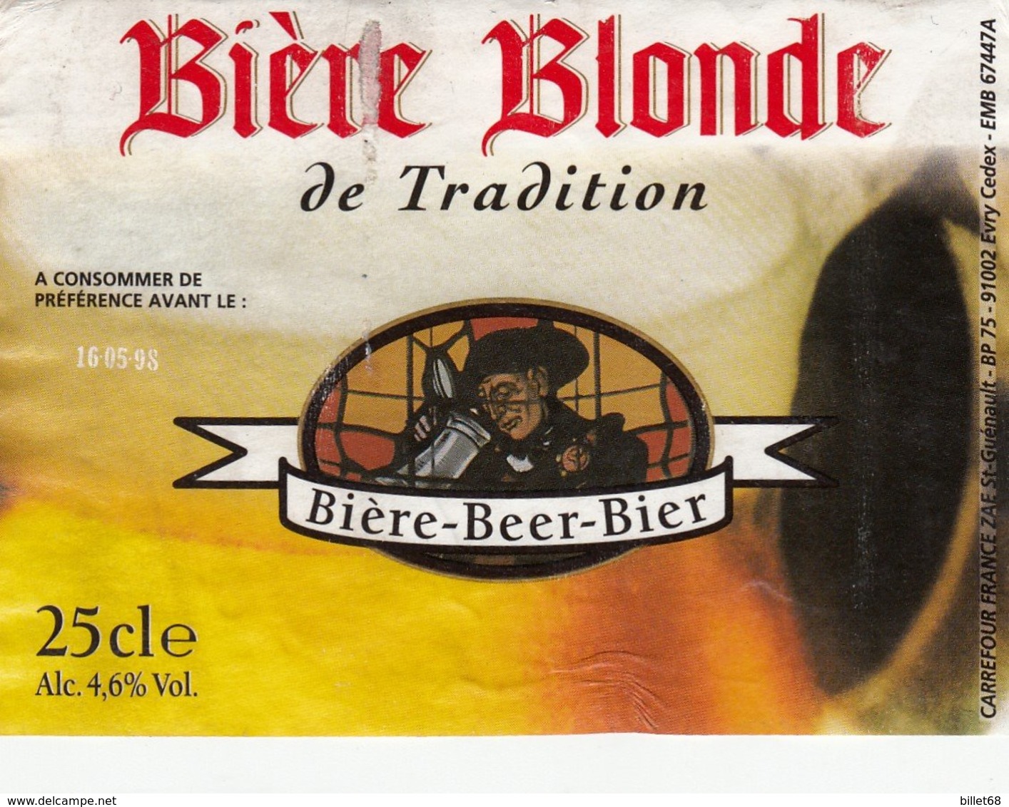 Etiquette Biere - KANTERBRAU - BIERE BLONDE - Bière