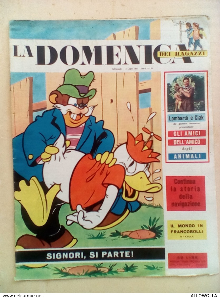 5180 " LA DOMENICA DEI RAGAZZI-ANNO I° - N° 25-8 LUGLIO 1956" 28 PAG. + COPERTINE-DATA ERRATA SULLA COPERTINA - Altri & Non Classificati