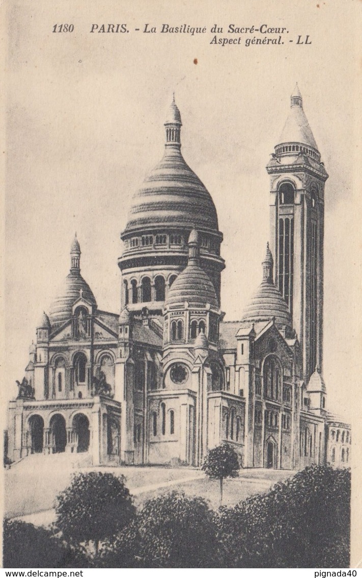 Cp , 75 , PARIS , La Basilique Du Sacré-Cœur, Aspect Général - Sacré Coeur