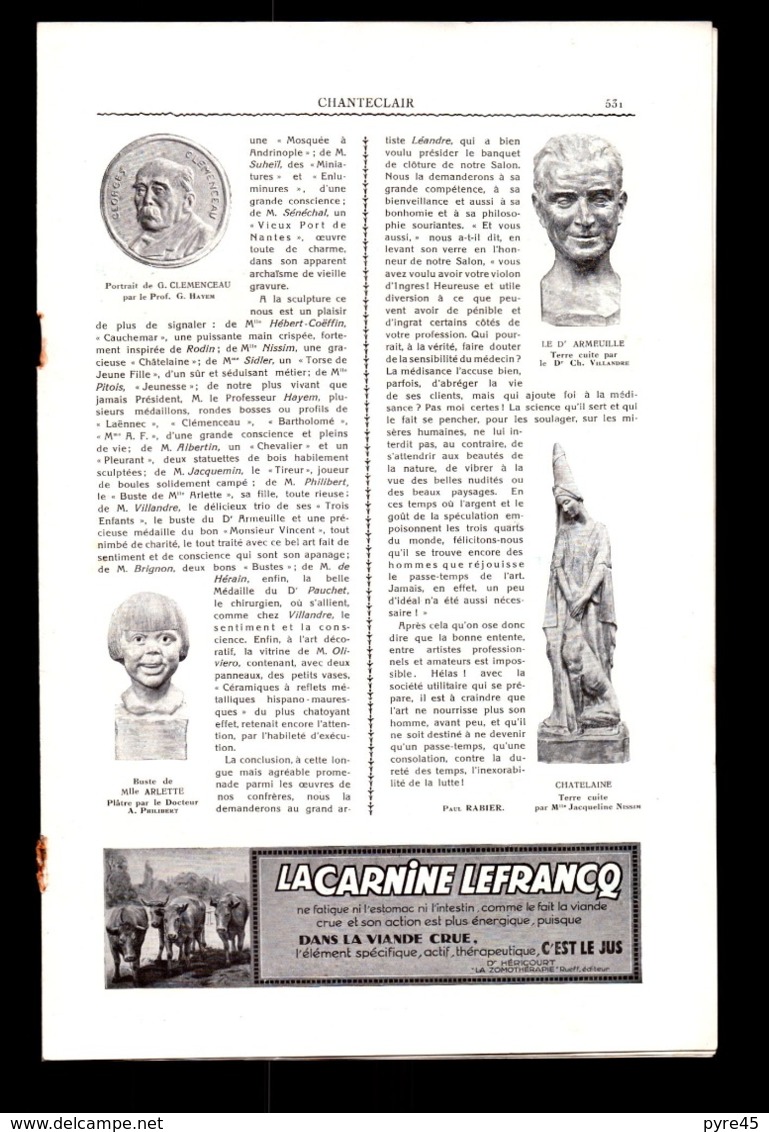 Revue " Chanteclair " n° 260 septembre-octobre 1929