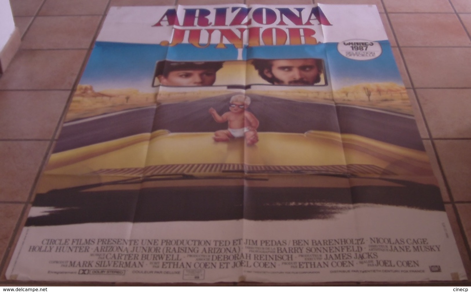 AFFICHE CINEMA ORIGINALE FILM ARIZONA JUNIOR Joel COEN Nicolas CAGE Holly HUNTER 1987 - Affiches & Posters