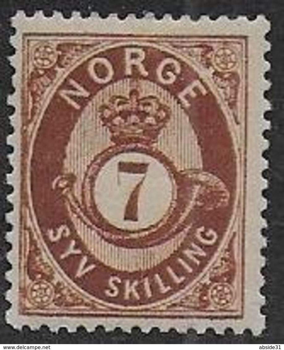 Norvège N° 21*  - Cote : 55 € - Neufs