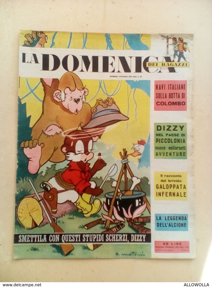 5188 " LA DOMENICA DEI RAGAZZI-ANNO I° - N° 36-23 SETTEMBRE 1956" 20 PAG. + COPERTINE - Altri & Non Classificati