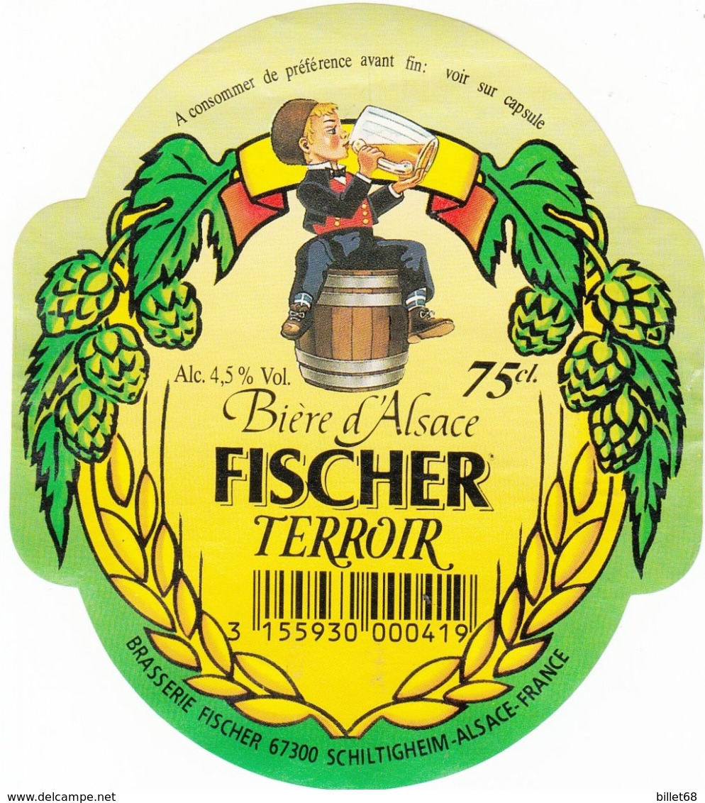 Etiquette Biere - FISCHER - TERROIR - Bière