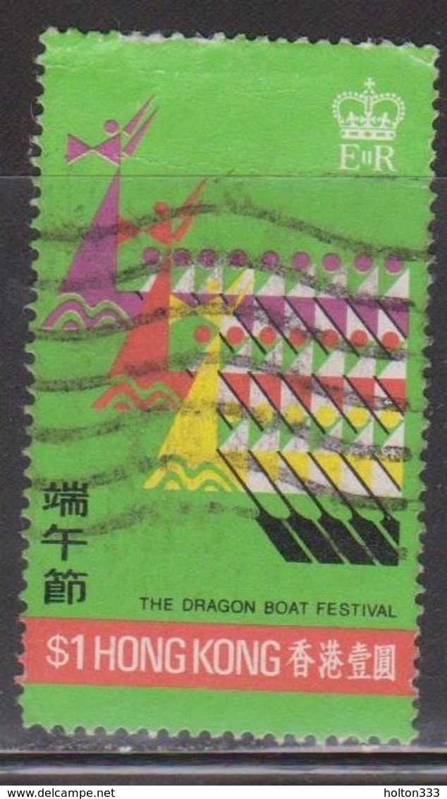 HONG KONG Scott # 307 Used - Dragon Boat Festival - Corner Crease - Used Stamps