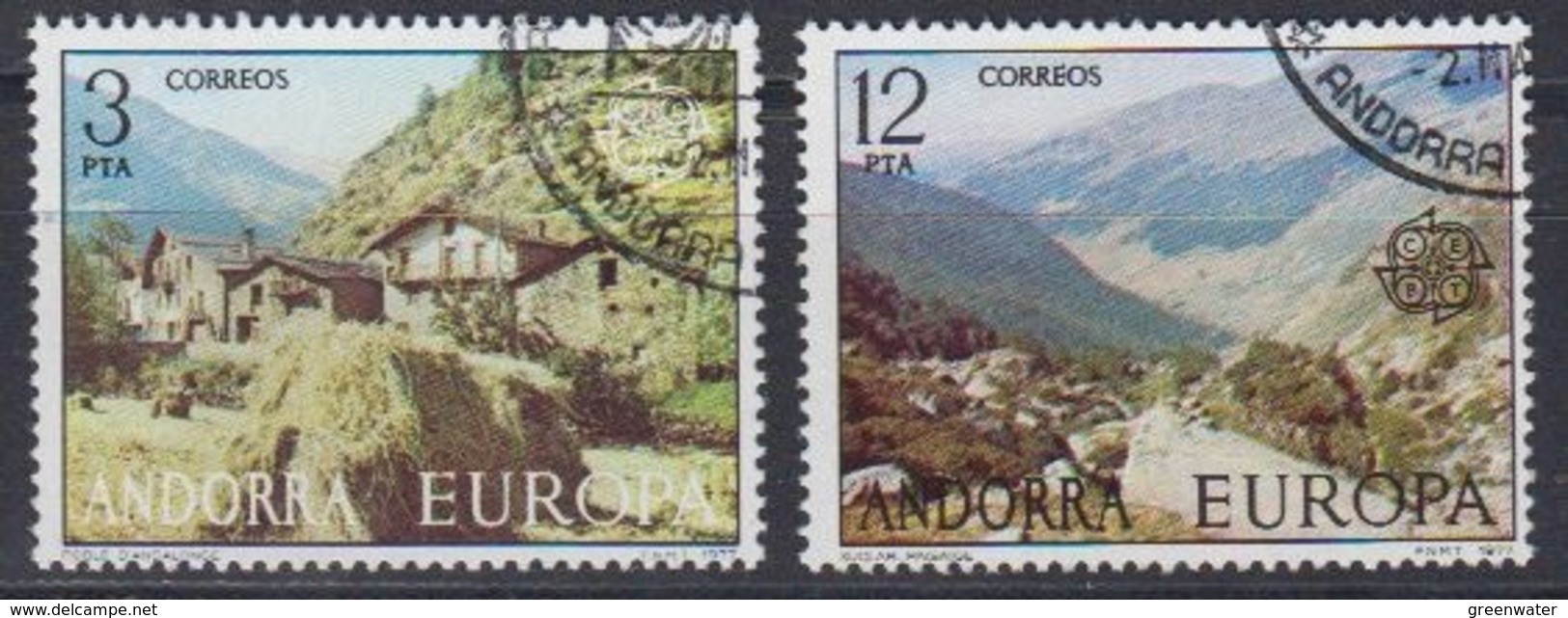 Europa Cept 1977 Andorra Sp. 2v Used (44667D) - 1977