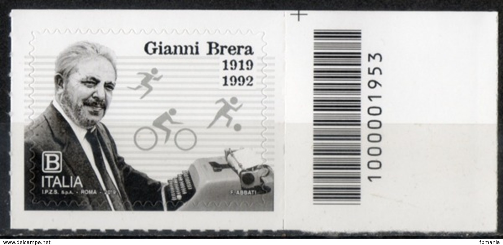 Italia Rep. 2019 - Gianni Brera Codice A Barre MNH ** - Bar Codes
