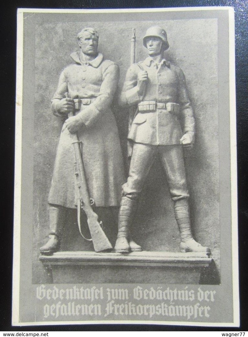 Postkarte Propaganda Freikorps Denkmal - Briefe U. Dokumente