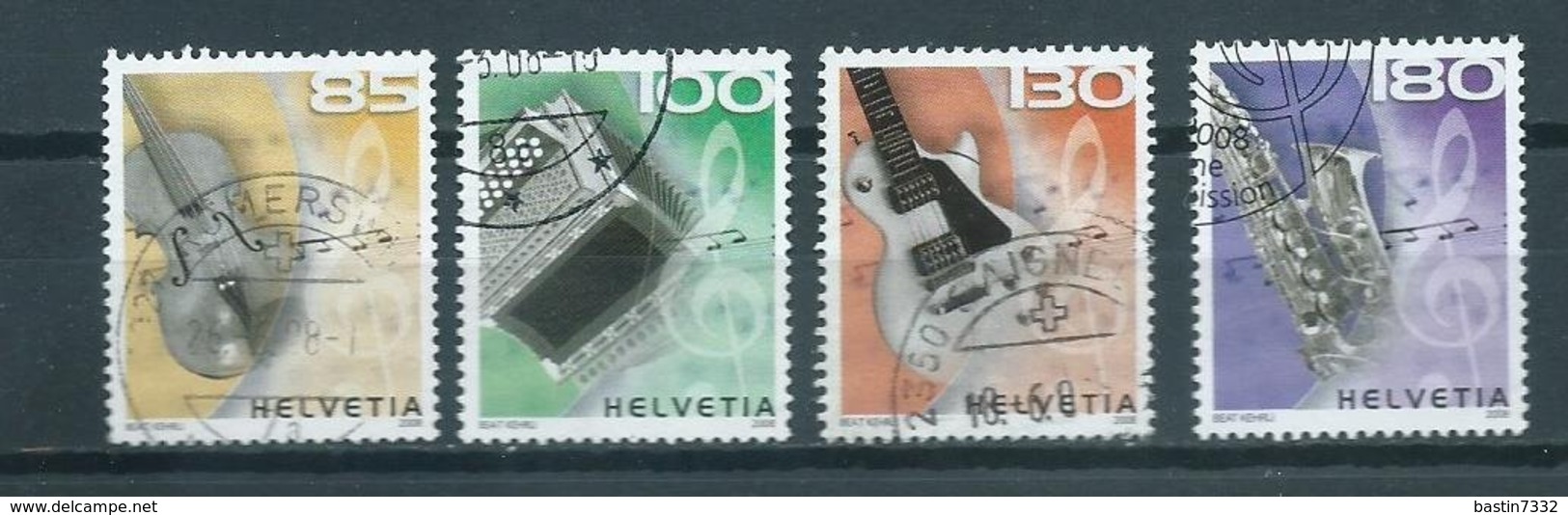 2008 Switzerland Complete Set Music Used/gebruikt/oblitere - Used Stamps