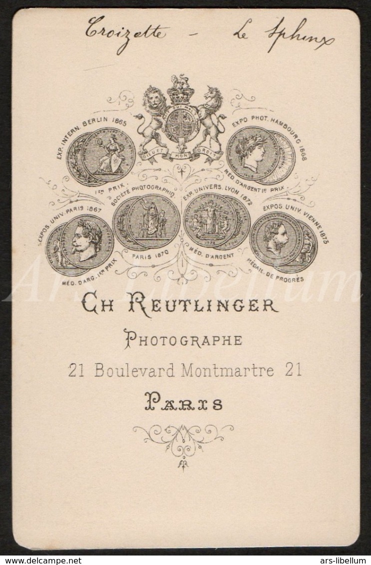 Photo-carte De Visite / CDV / Actrice / Actress / Sophie Croizette / Actrice Française / Photographer / Reutlinger - Old (before 1900)