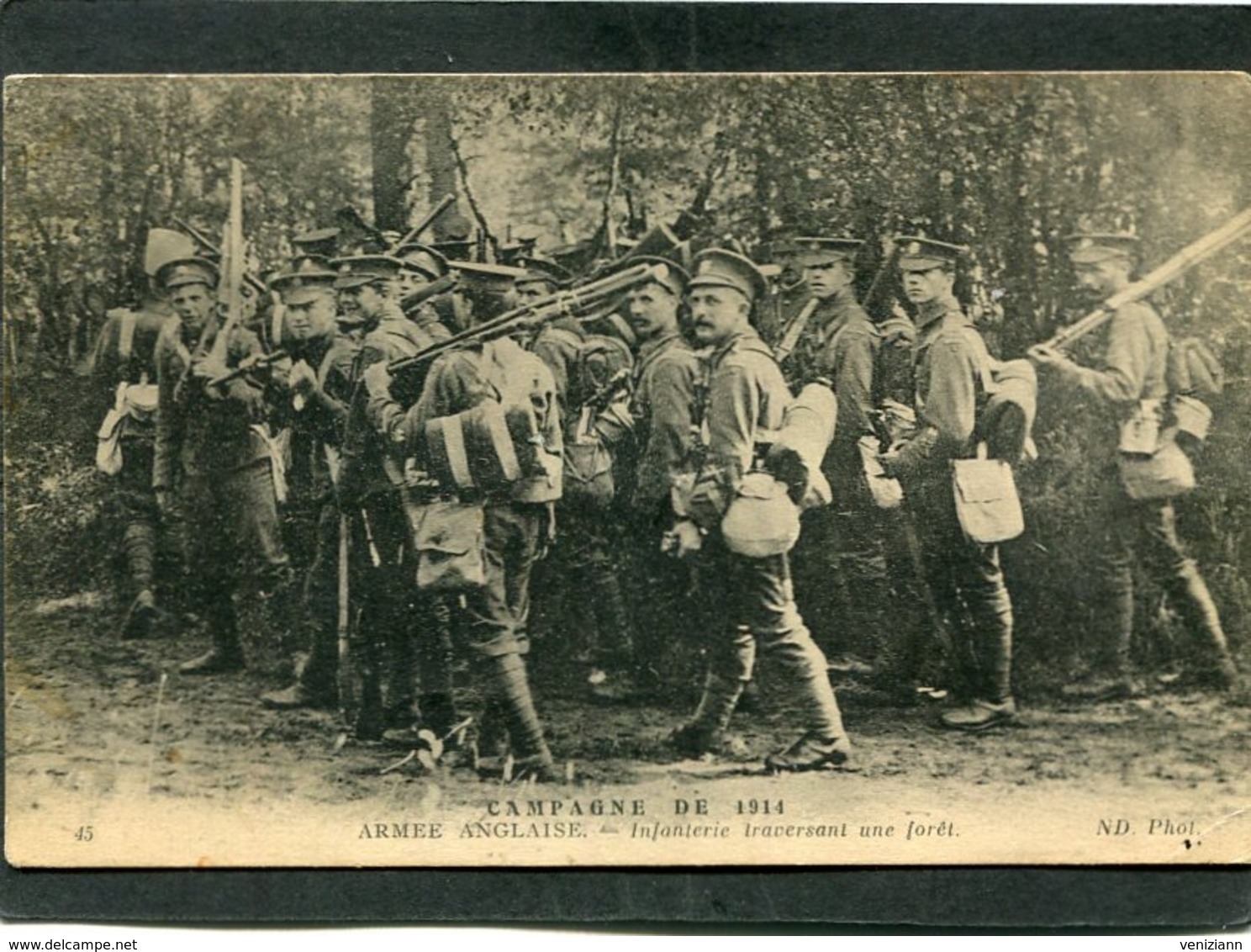 CPA - CAMPAGNE DE 1914 - ARMEE ANGLAISE - Infanterie Traversant Une Forêt - Guerra 1914-18