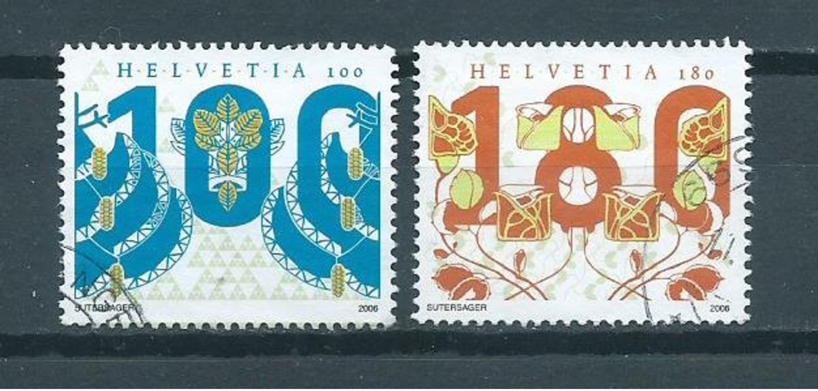 2006 Switzerland Complete Set Jugendstil Used/gebruikt/oblitere - Gebruikt