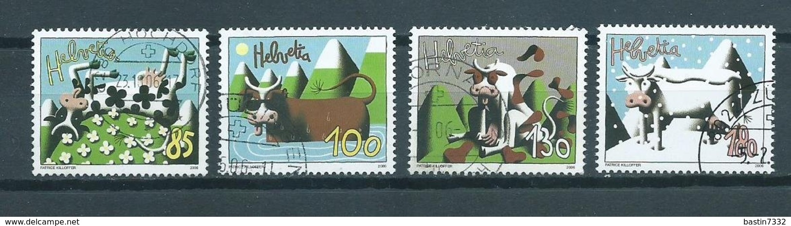 2006 Switzerland Complete Set Cow Art Used/gebruikt/oblitere - Used Stamps