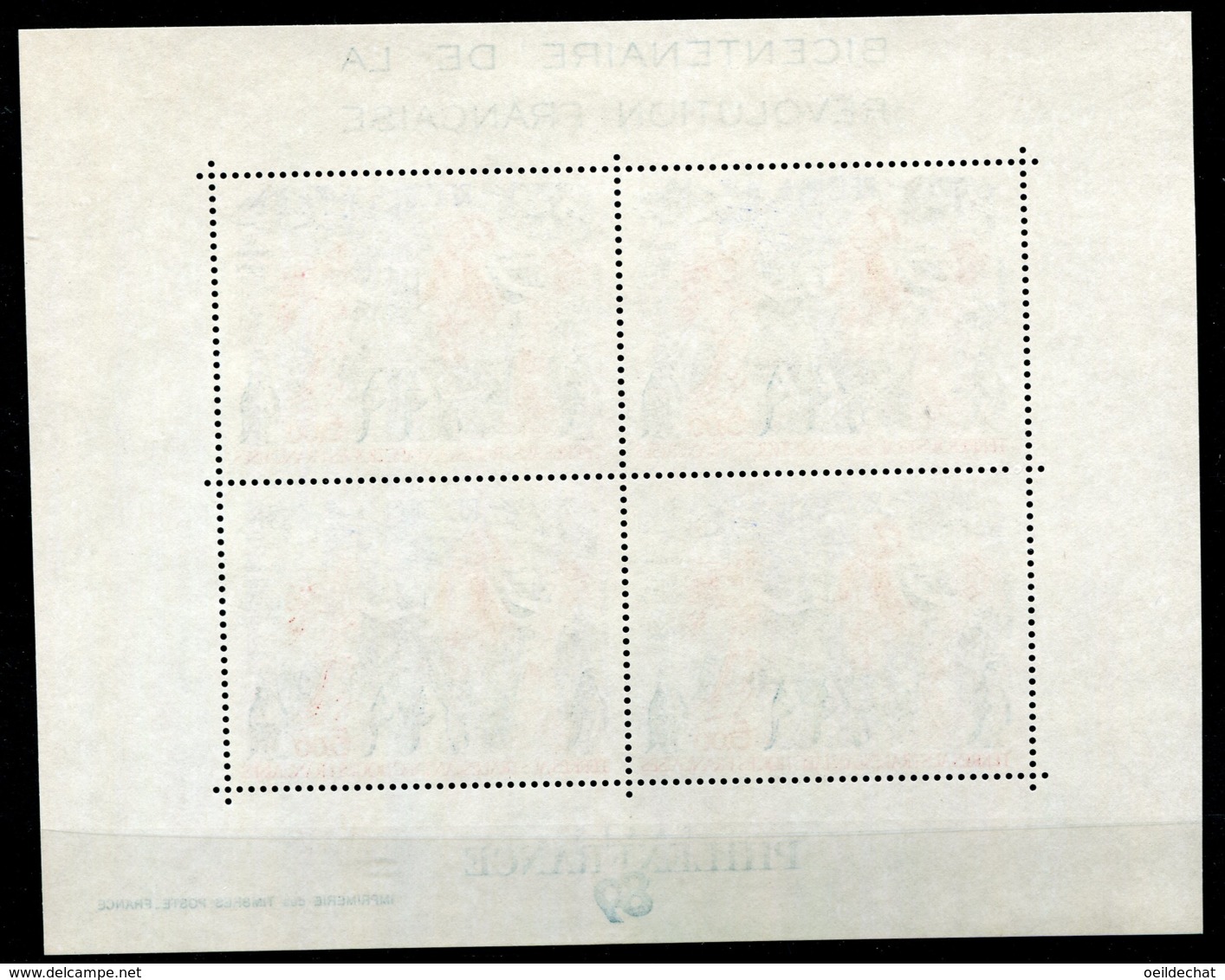 14642 T.A.A.F  BF1** 4x5F Bicentenaire De La Révolution Française    1989    TB/TTB - Blocks & Sheetlets