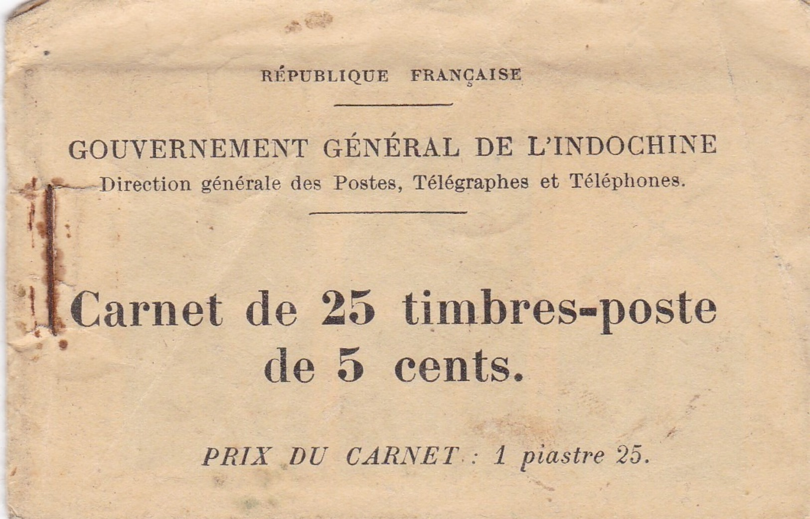 INDOCHINE  CARNET  INCOMPLET  AVEC  4  FEUILLETS  (  Sur  5 )  Des  159  Et  159 B **  .  RARE - Ungebraucht