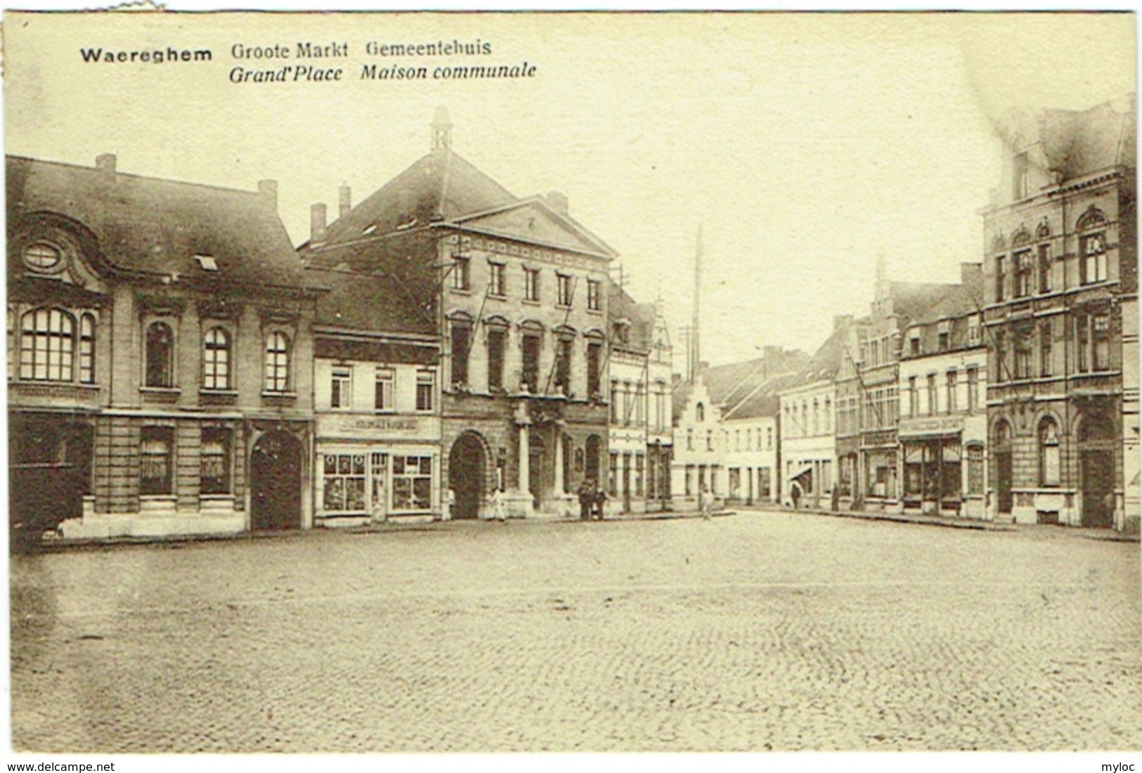 Waregem/Waereghem. Grote Markt. Gemeentehuis. Grand'Place. Maison Communale. - Waregem