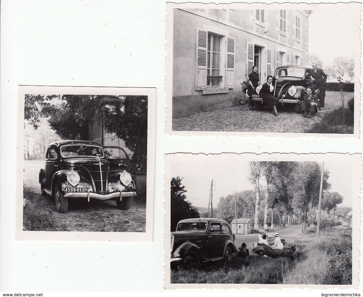 LOT De 3 PHOTOGRAPHIES ORIGINALES - AUTOMOBILES PERSONNAGES - Velox - Automobiles