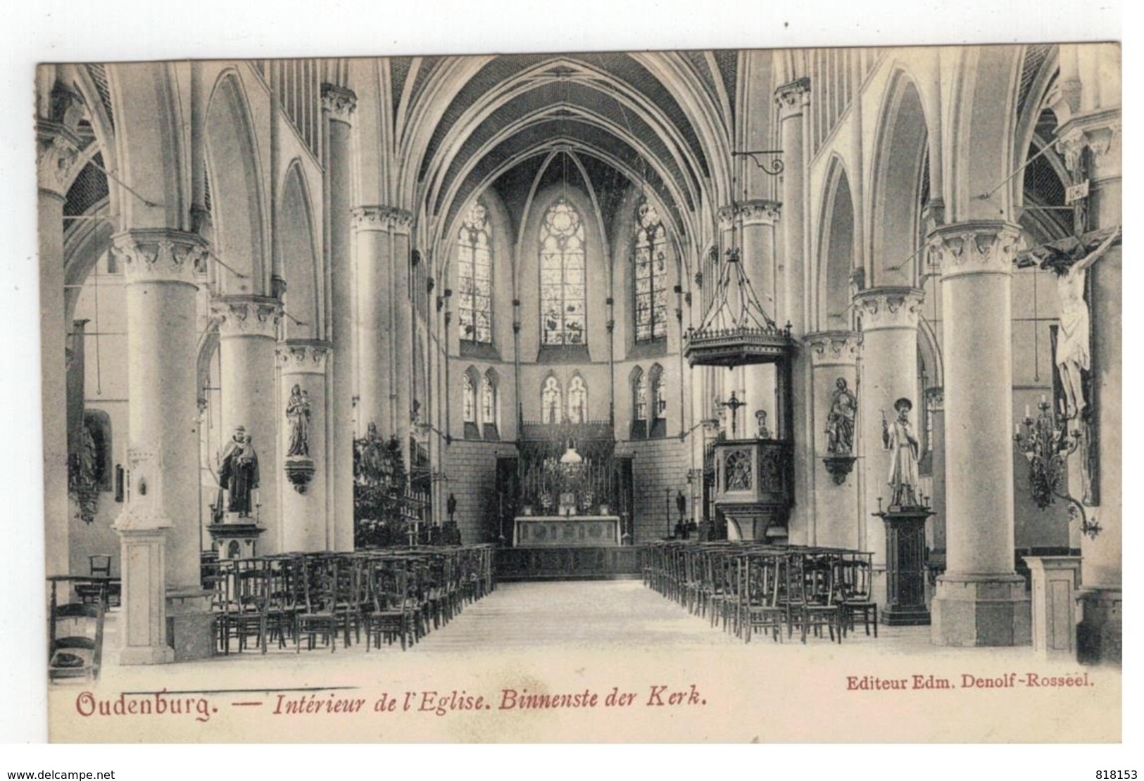 Oudenburg  -  Intérieur De L'Eglise.  Binnenste Der Kerk 1910 - Oudenburg