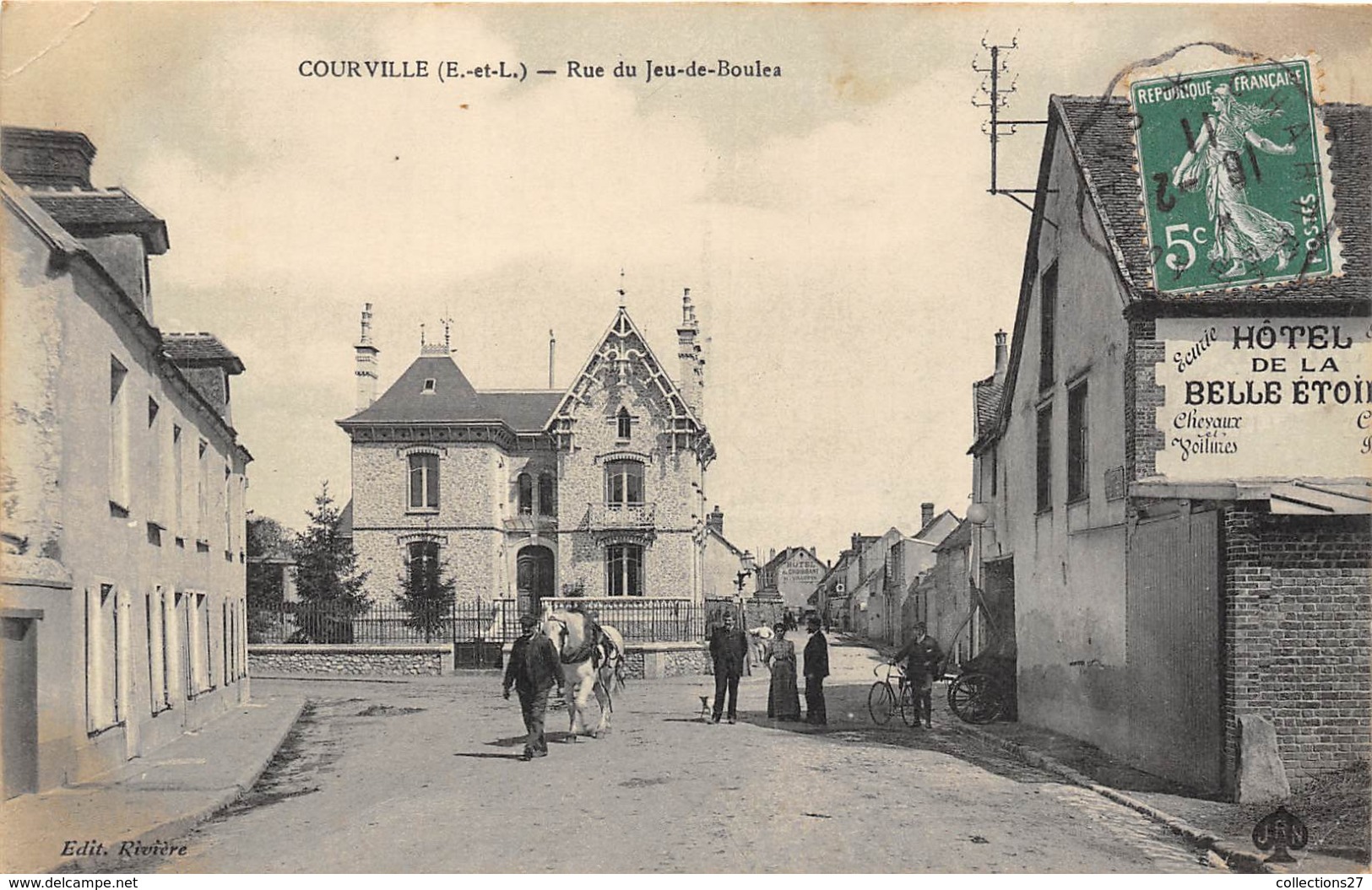 28-COURVILLE- RUE DU JEU DE BOULES - Courville