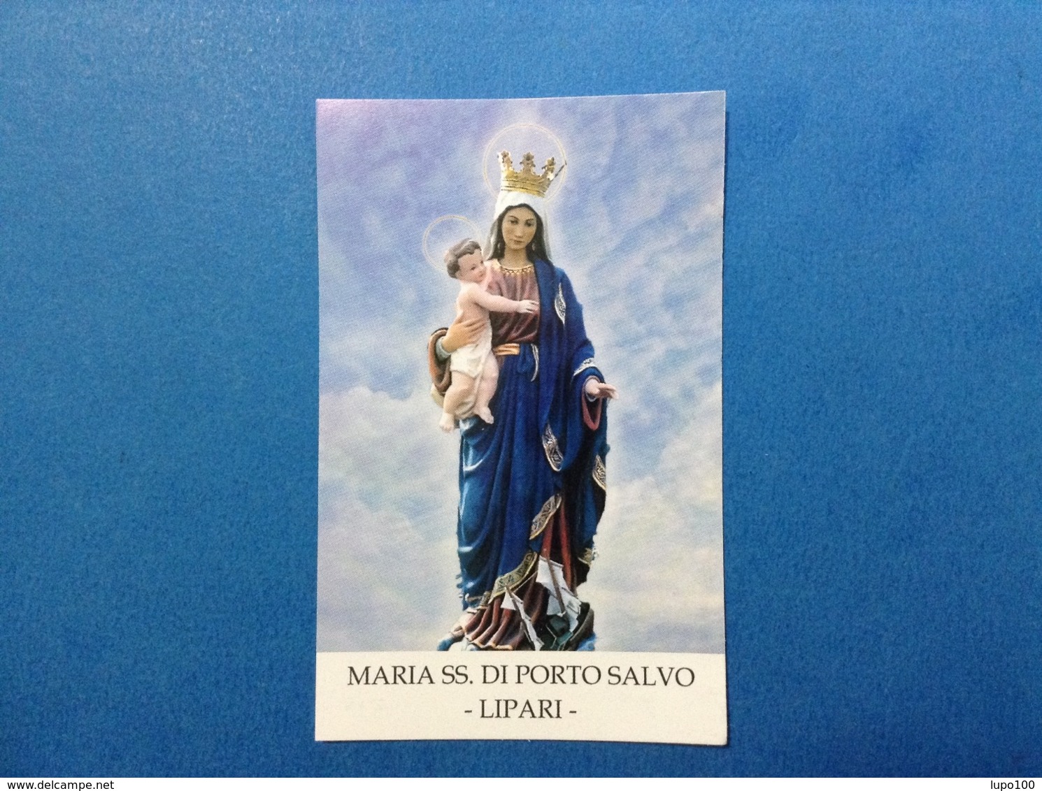 Santino Holy Card Maria SS. Di Porto Salvo Lipari - Imágenes Religiosas