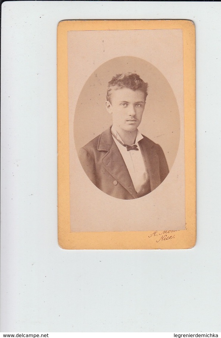 PHOTOGRAPHIE ORIGINALE - Portrait De Jeune Homme - Photographe A. MONTEL Nice - Anonymous Persons