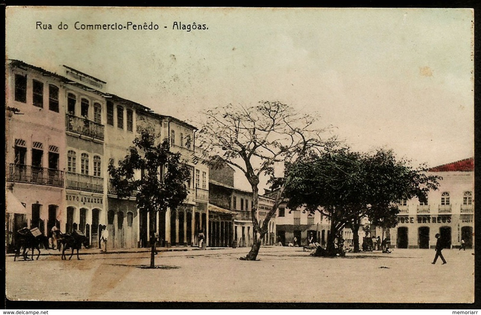 Penedo - Alagoas - Original Old Postcard, Rua Do Comercio - Used - Maceió