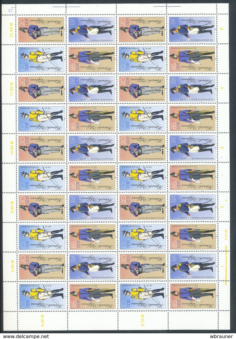 DDR 2997/3000 II ** Im Zusammendruckbogen Mi. 45, - ++ - Sonstige & Ohne Zuordnung