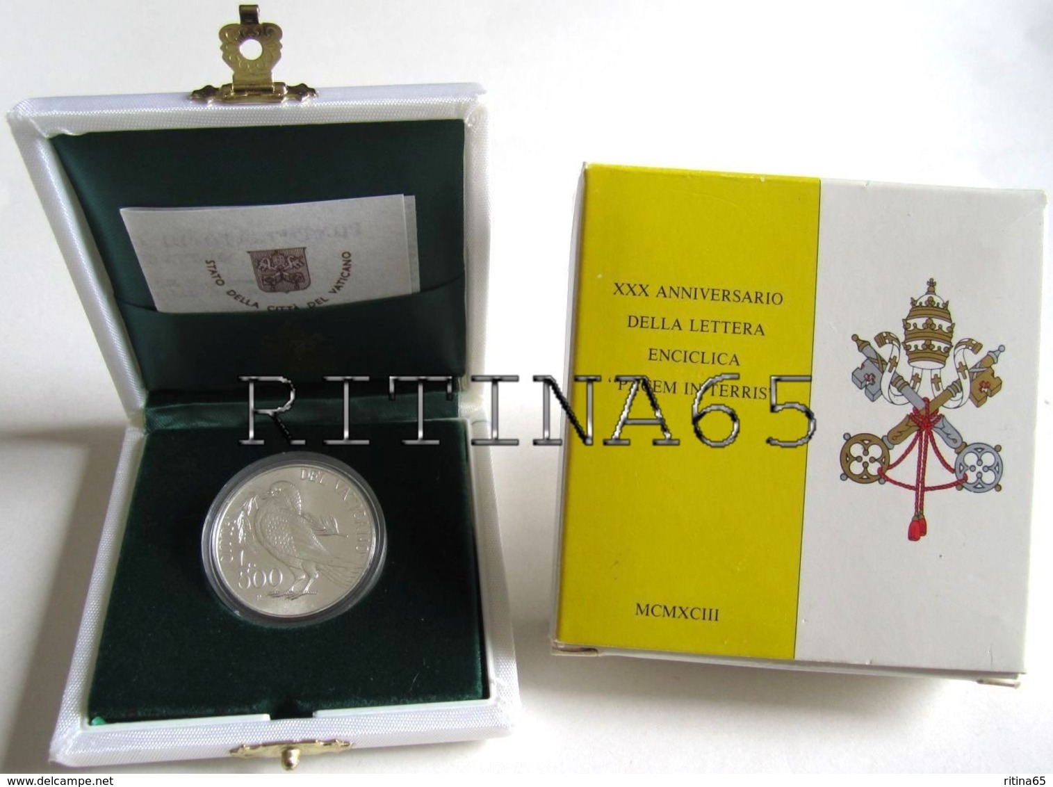 VATICANO GIOVANNI PAOLO II° 500 LIRE ARGENTO 1993 FDC LETTERA ENCICLICA - Vatican