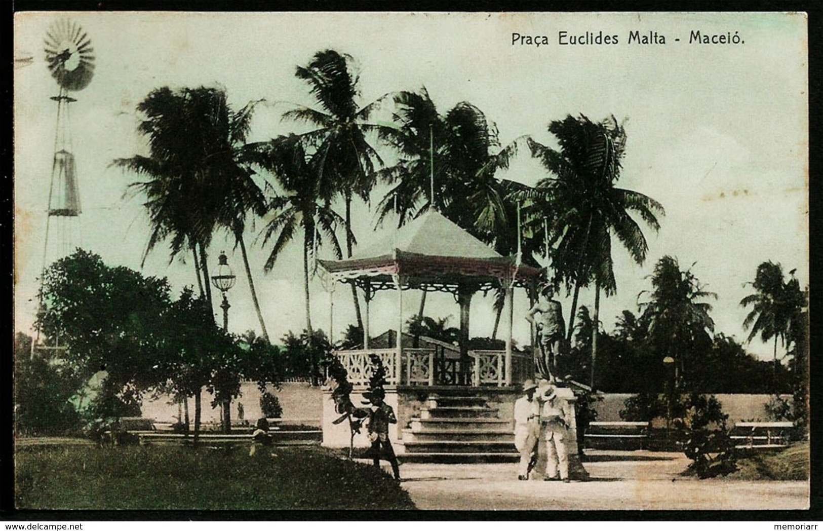 MACEIO - Alagoas - Original Old Postcard, Praça Euclides Malta- Used - Maceió