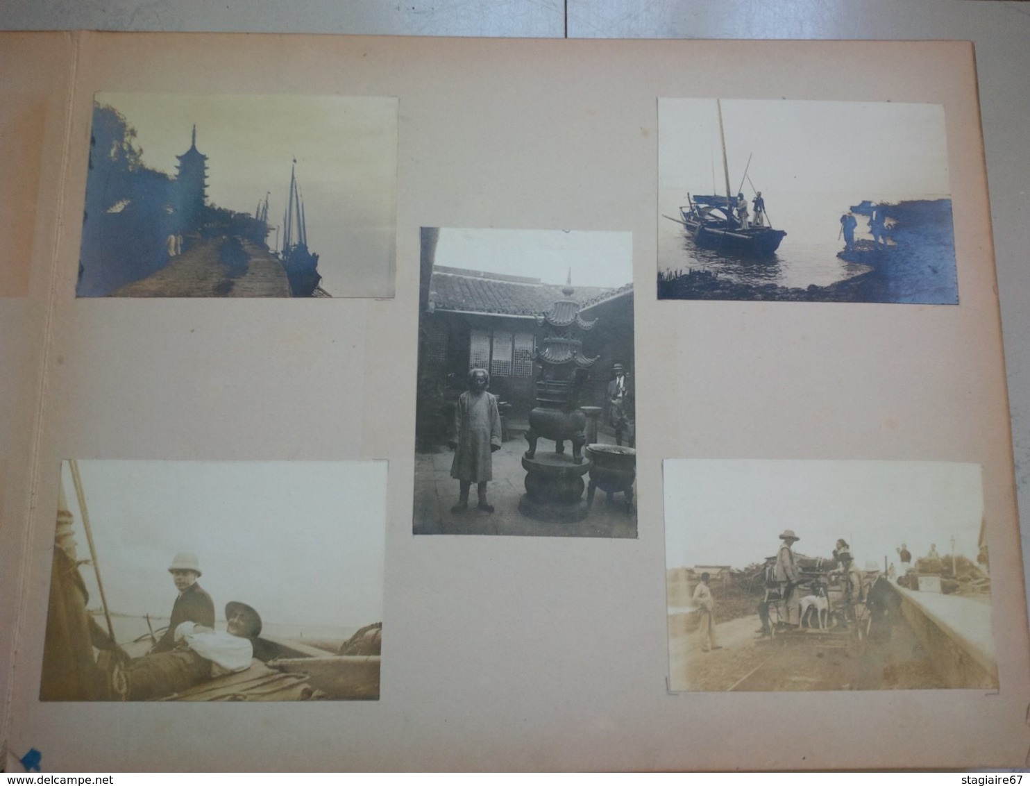 ALBUM CHINE INDOCHINE 24 PHOTOGRAPHIES 1912 LE YANG TSE BATEAUX JONQUE MILITAIRE - Albums & Collections