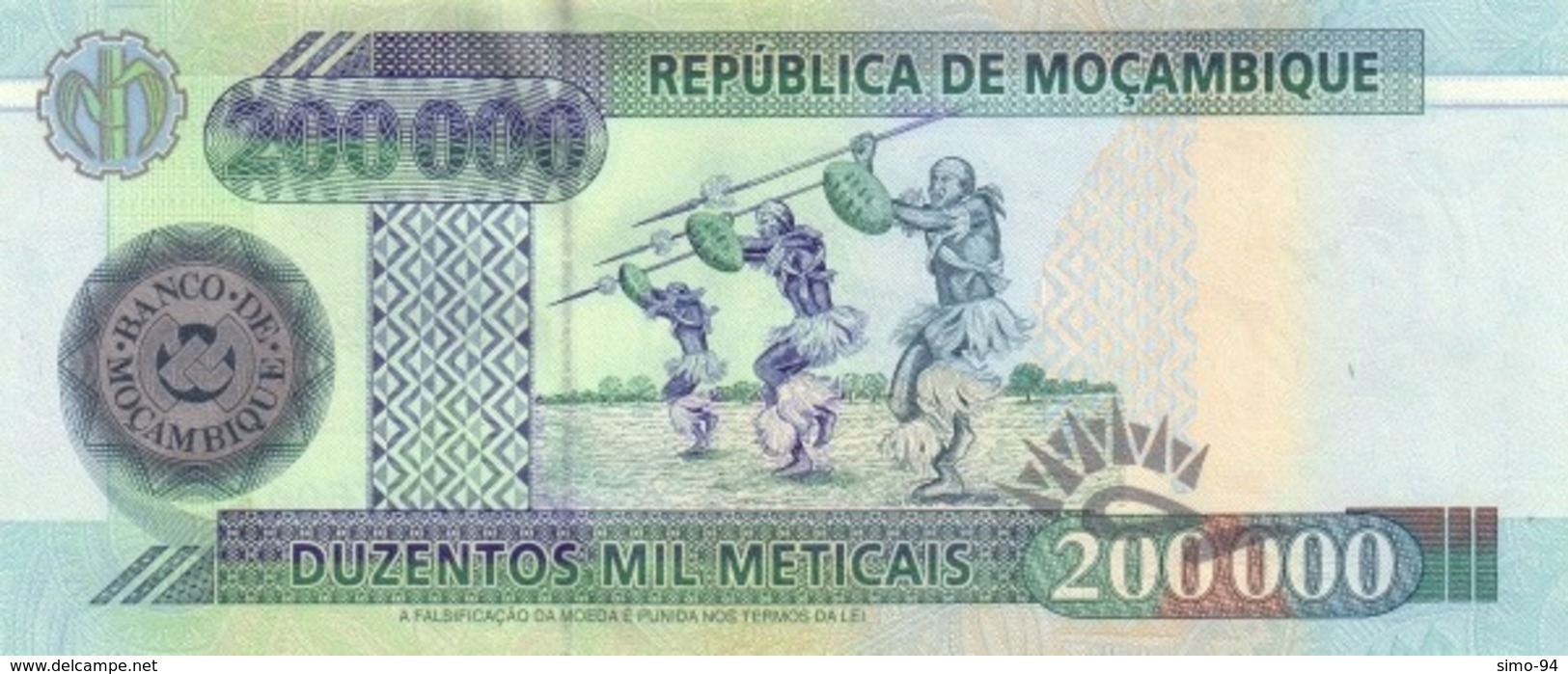 Mozambique  P.141 200000 Meticais  2003  Unc - Mozambique