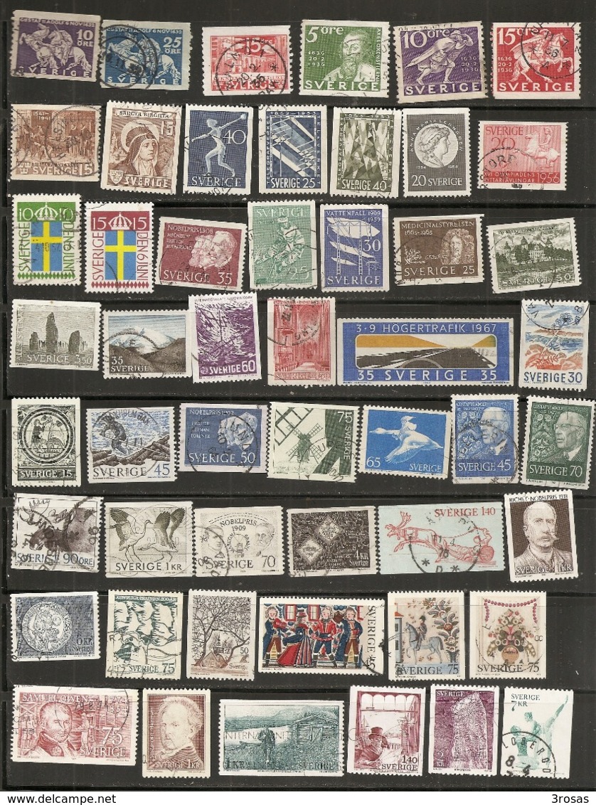 Suede Sweden Collection With Many Topical Stamps - Colecciones